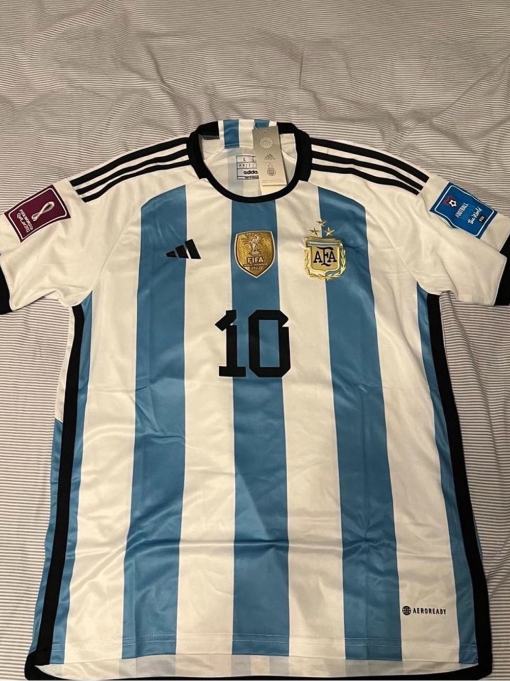 adidas Argentina National Team Home Jersey - Light Blue & White